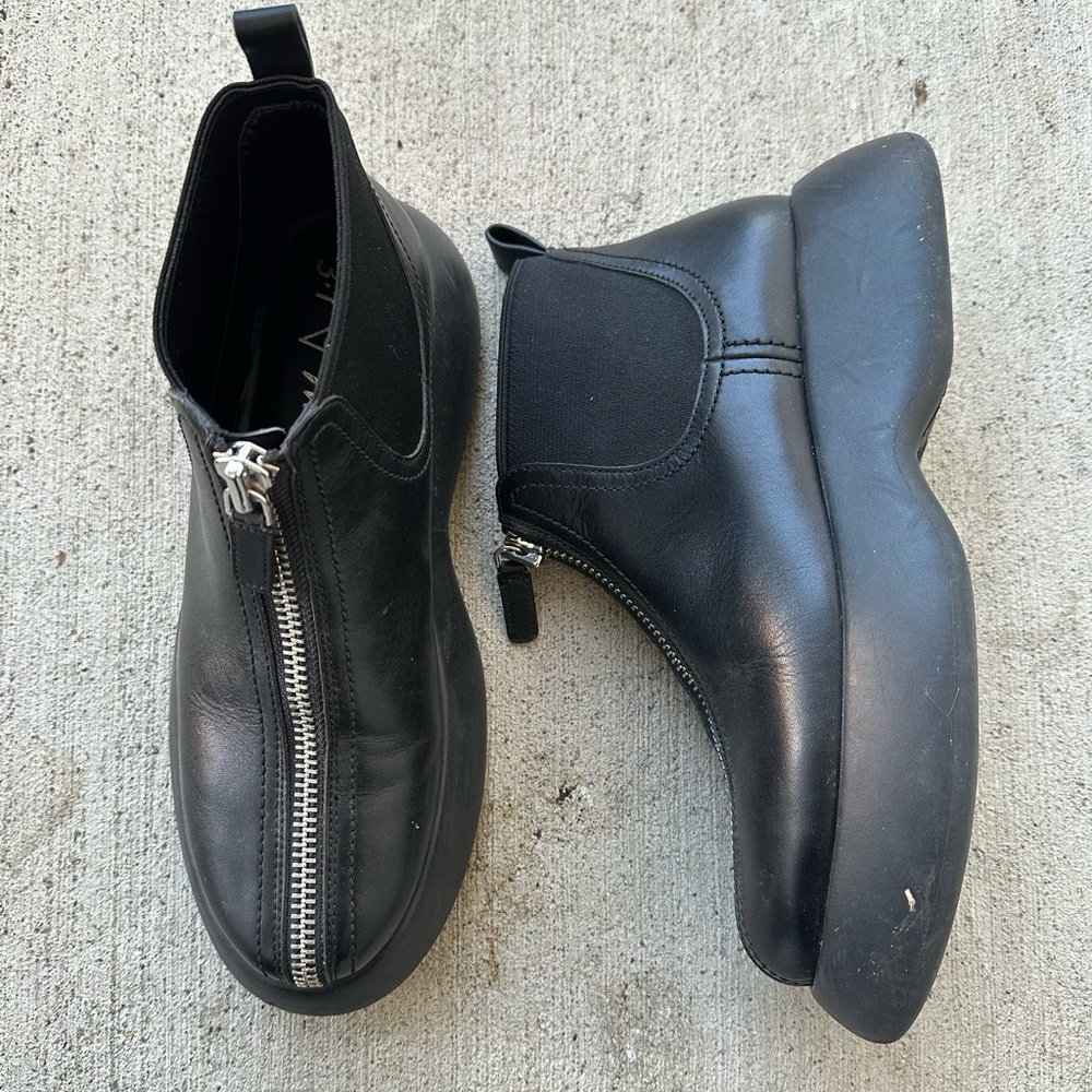 3.1 PHILLIP LIM Mercer Leather Platform Ankle Boots size 40